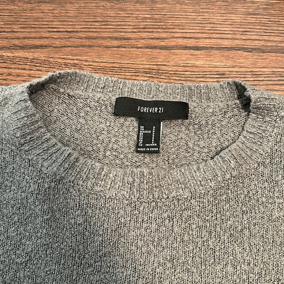 Size S | Forever 21 Grey Sweater - Picture 2 of 4